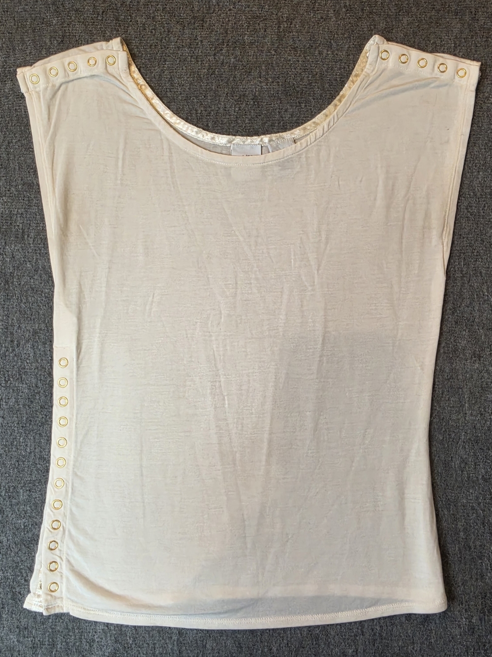 Armani Exchange Vintage Grommet Snap Accent Top Small Y2K 90s Fairy Bohemian